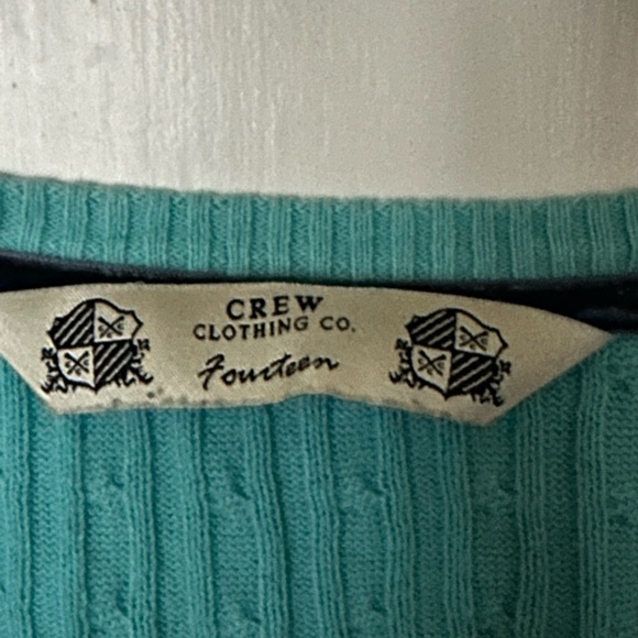 Crew Clothing Co Sky Blue Cable Knit Sweater UK 14 / US M - Picture 4 of 6
